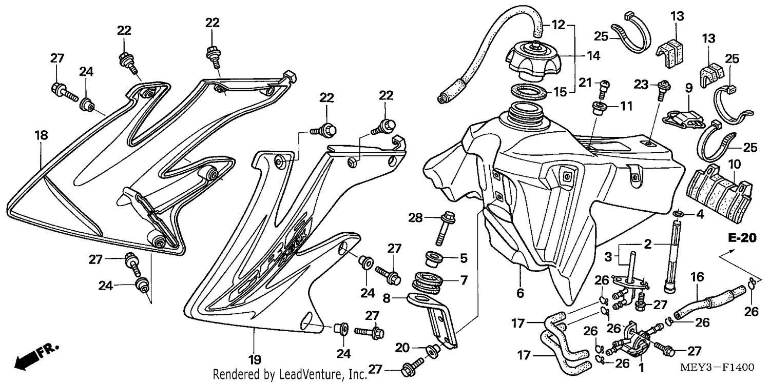 FUEL TANK (CRF450X5,6,7)