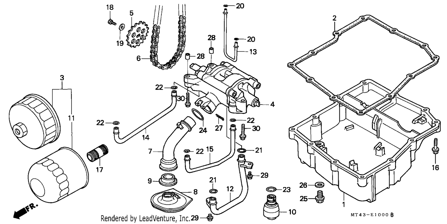 OIL FILTER/OIL PUMP (VFR750FL/FM/FN/FP)
