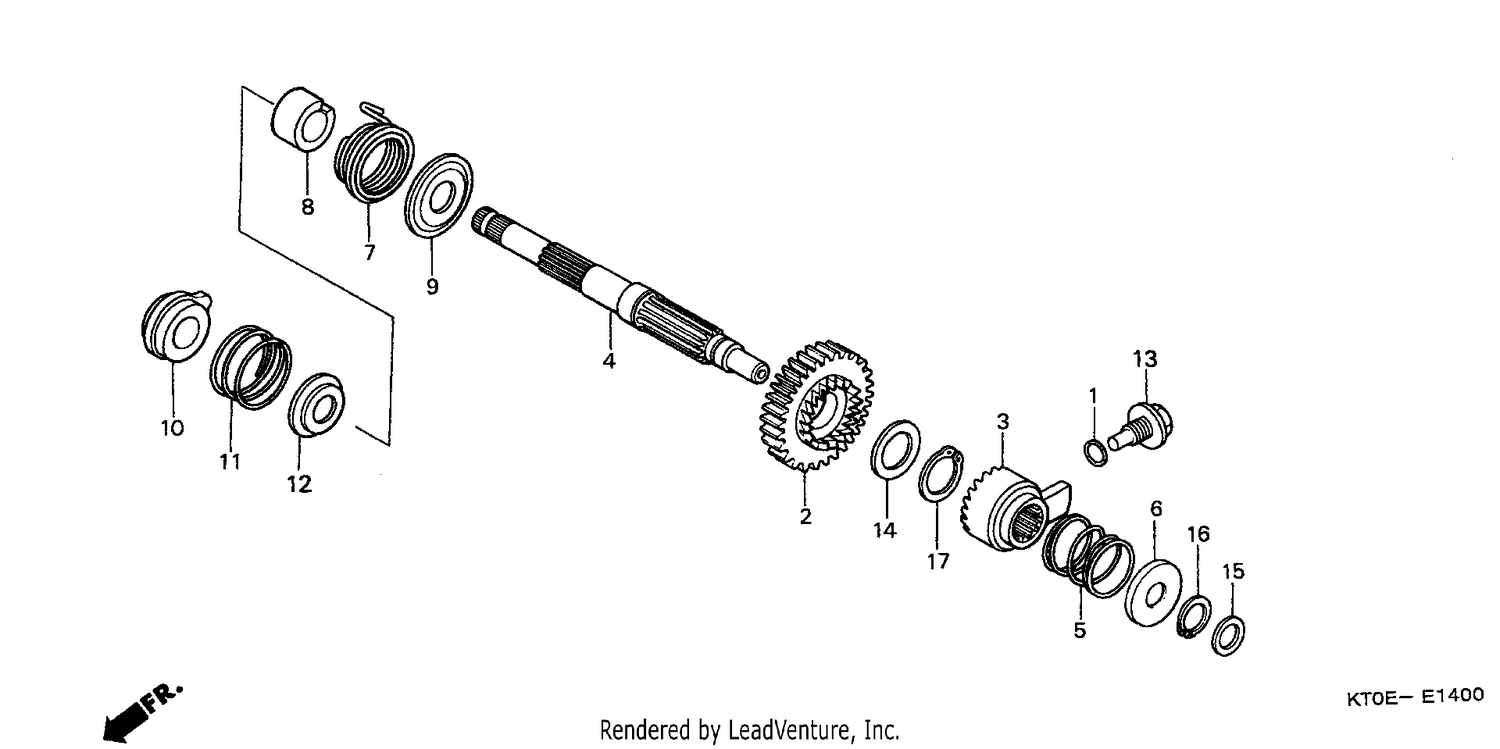 KICK STARTER SPINDLE