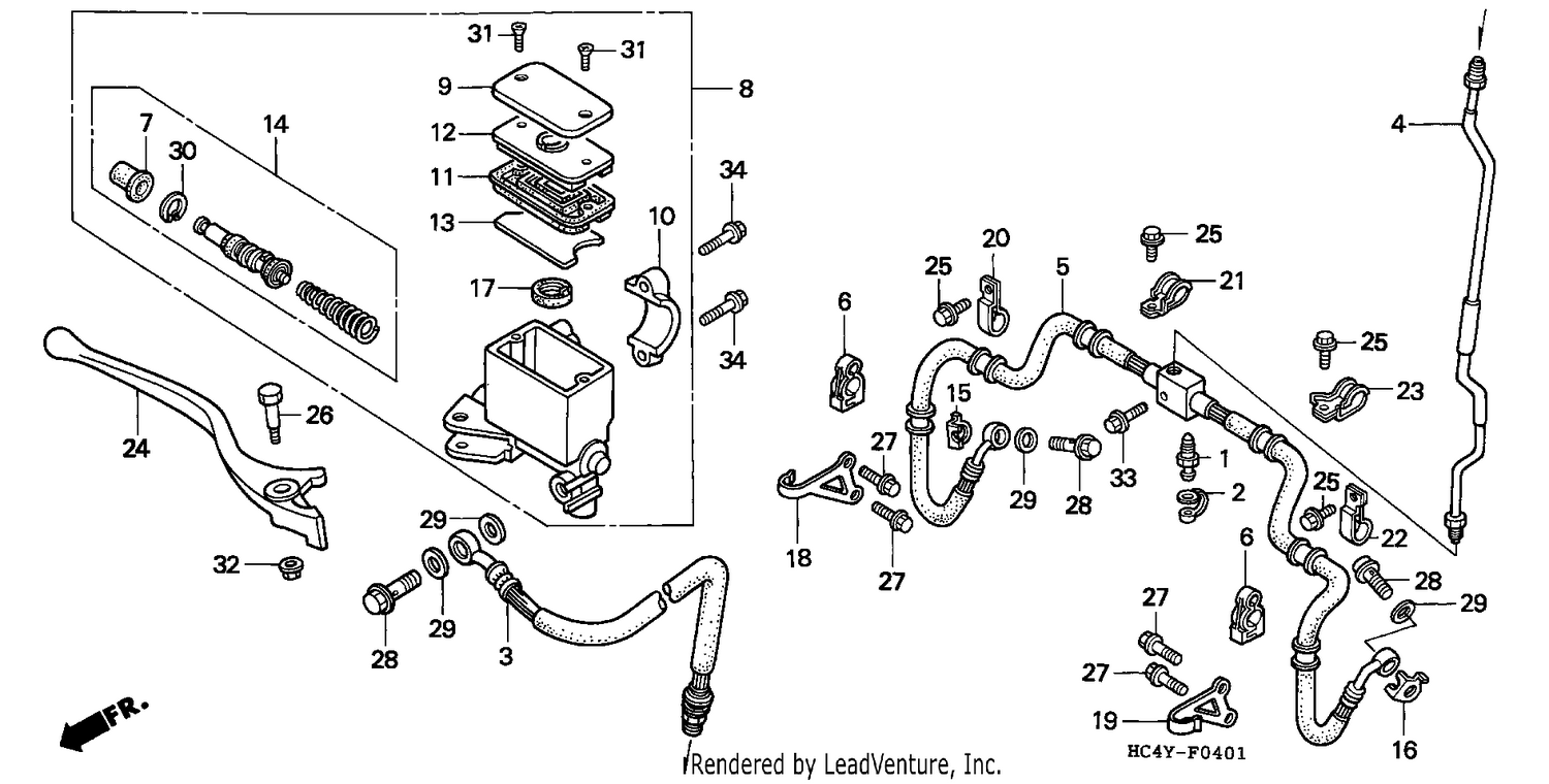 FR. BRAKE MASTER CYLINDER