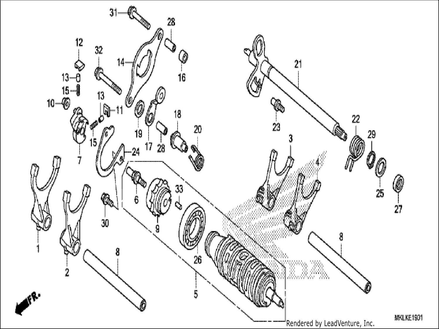  1 GEARSHIFT DRUM (NC750SD)