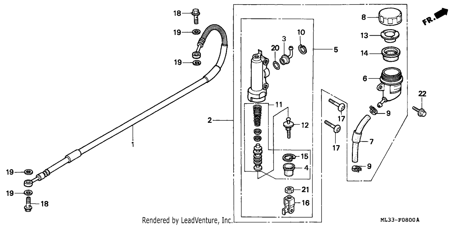 REAR BRAKE MASTER CYLINDER