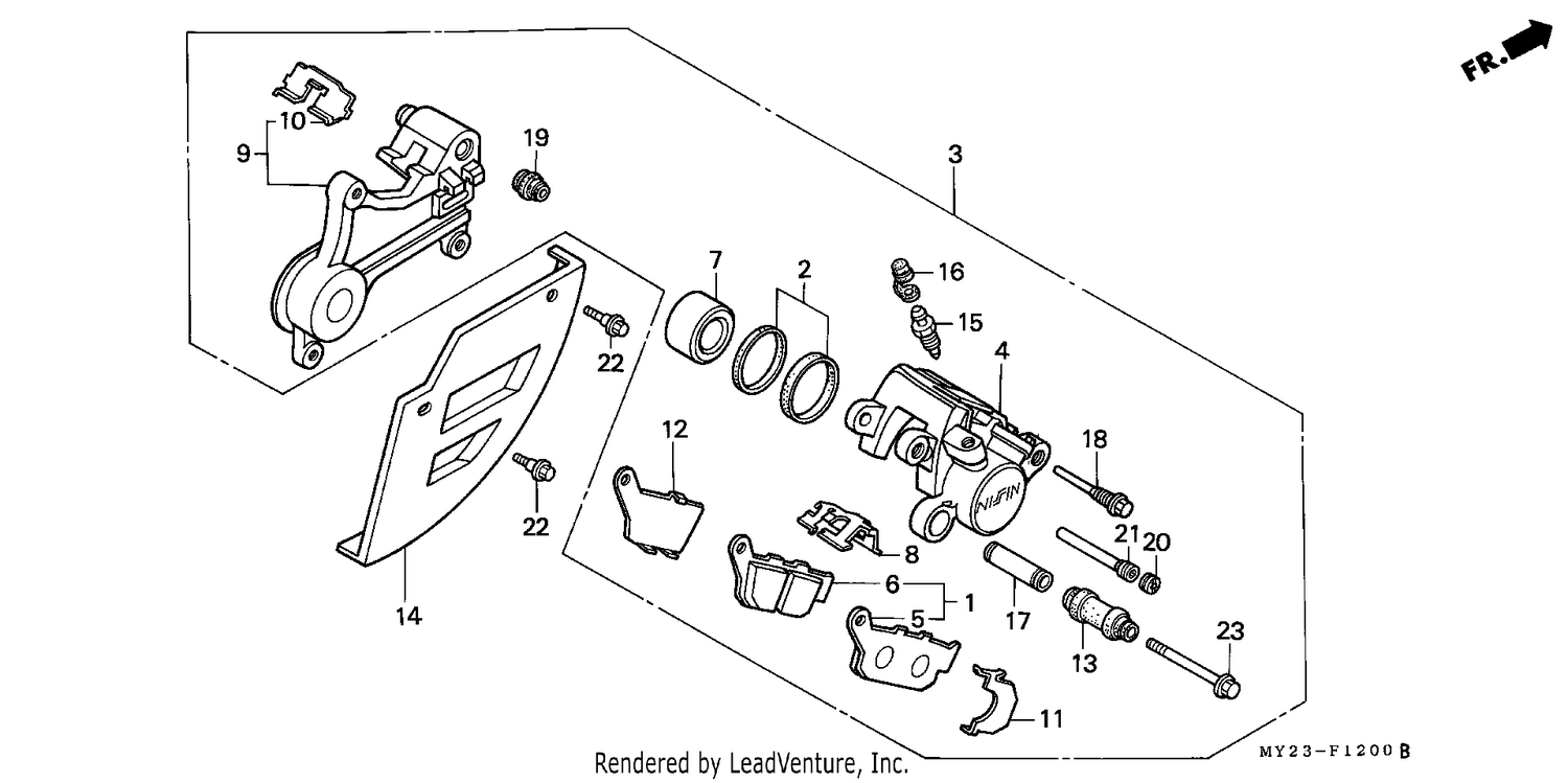 REAR BRAKE CALIPER