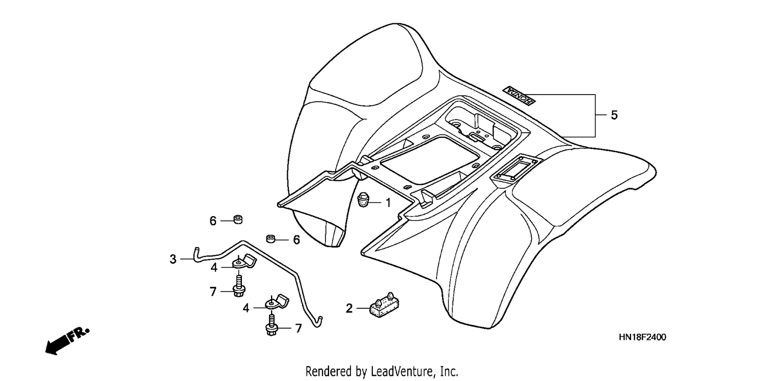 REAR FENDER (TRX400EX7)
