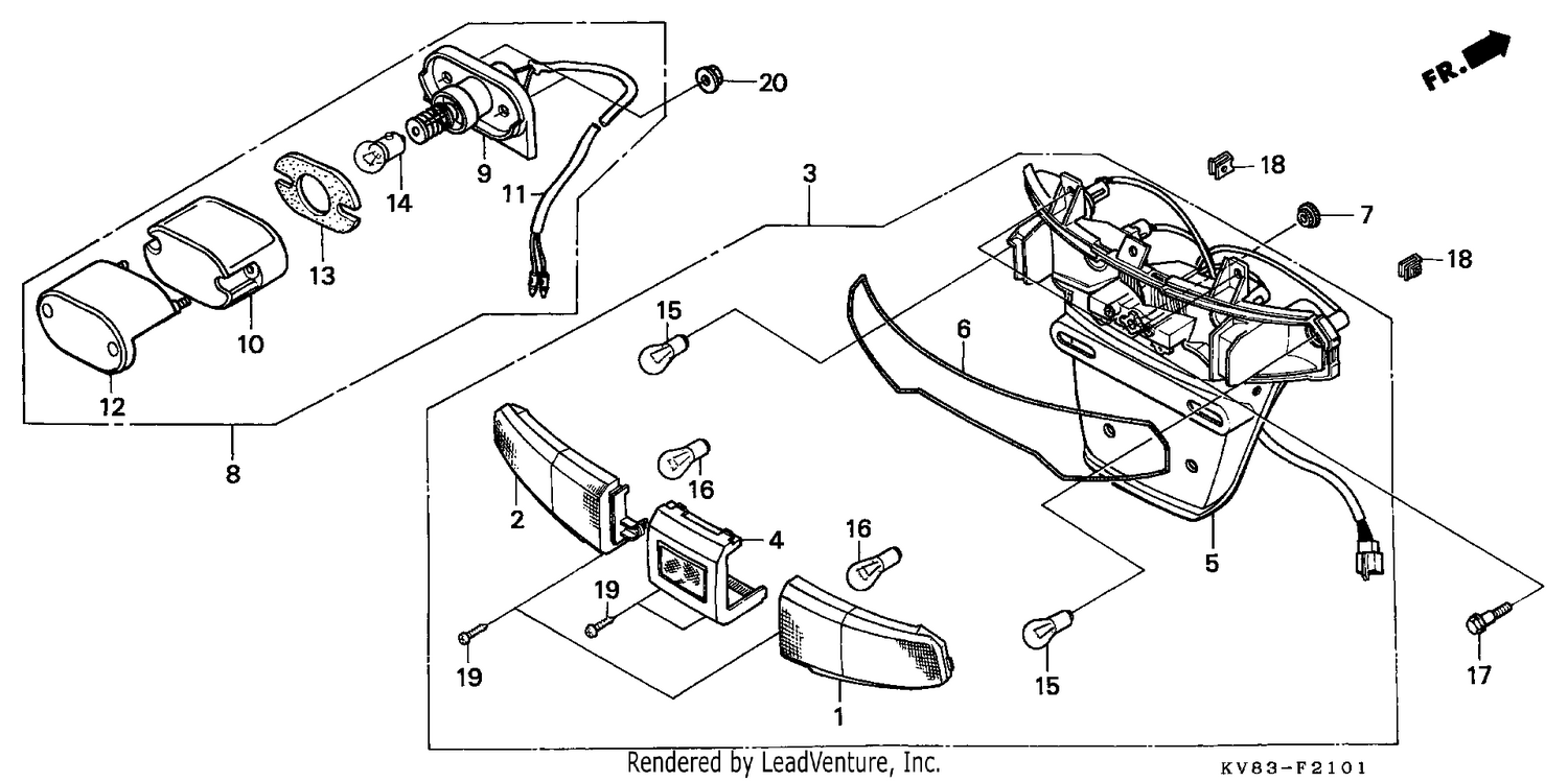TAILLIGHT (CH125-F/IT)