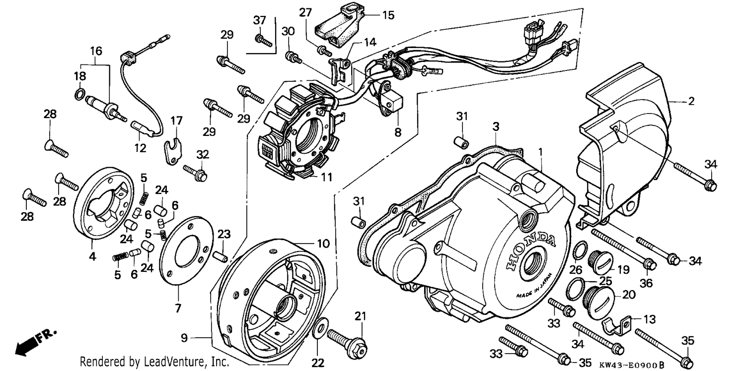 LEFT CRANKCASE COVER/ GENERATOR