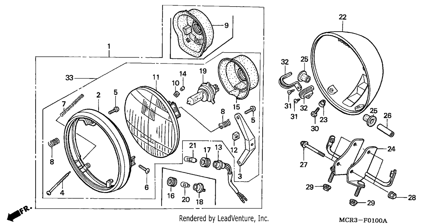 HEADLIGHT (E/ED/F/H/KO/U/2ED)