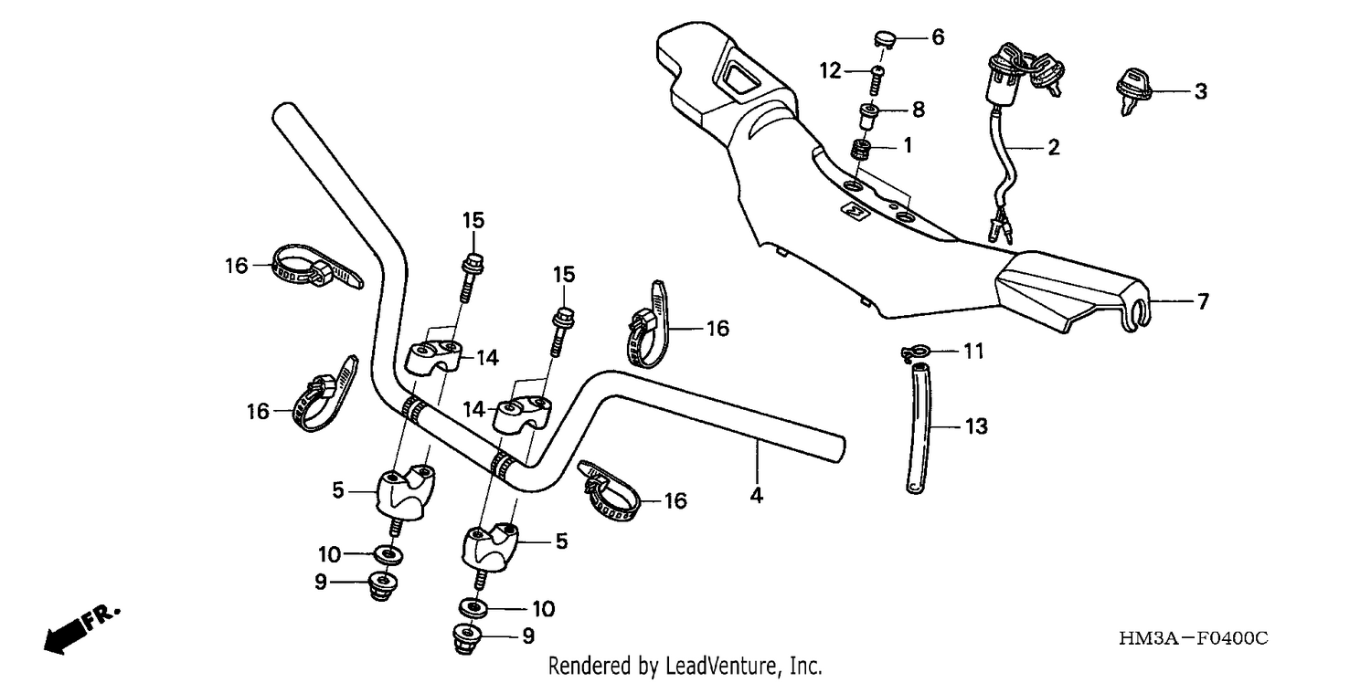 HANDLE PIPE (TRX300EX'01-'06)