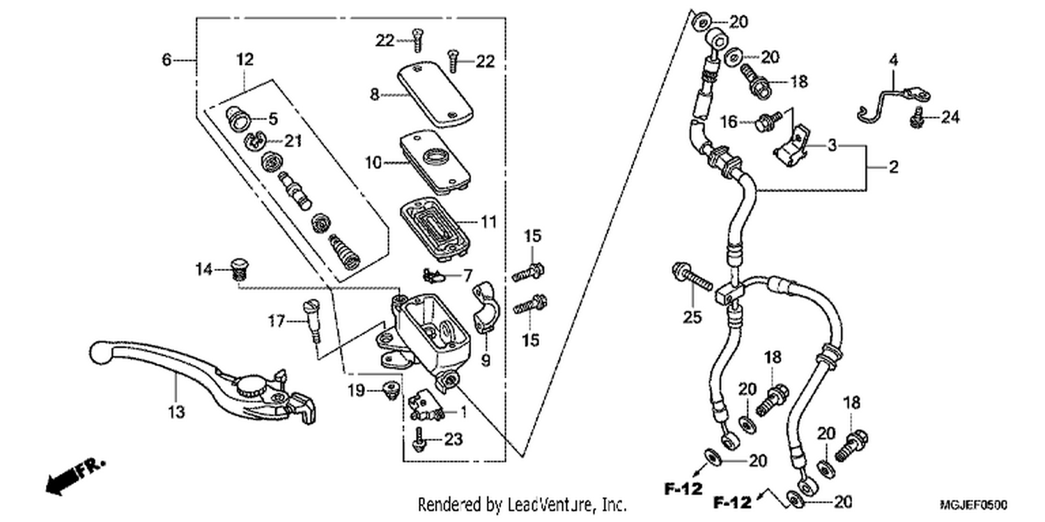  FR.BRAKE MASTER CYLINDER (CBF1000F)