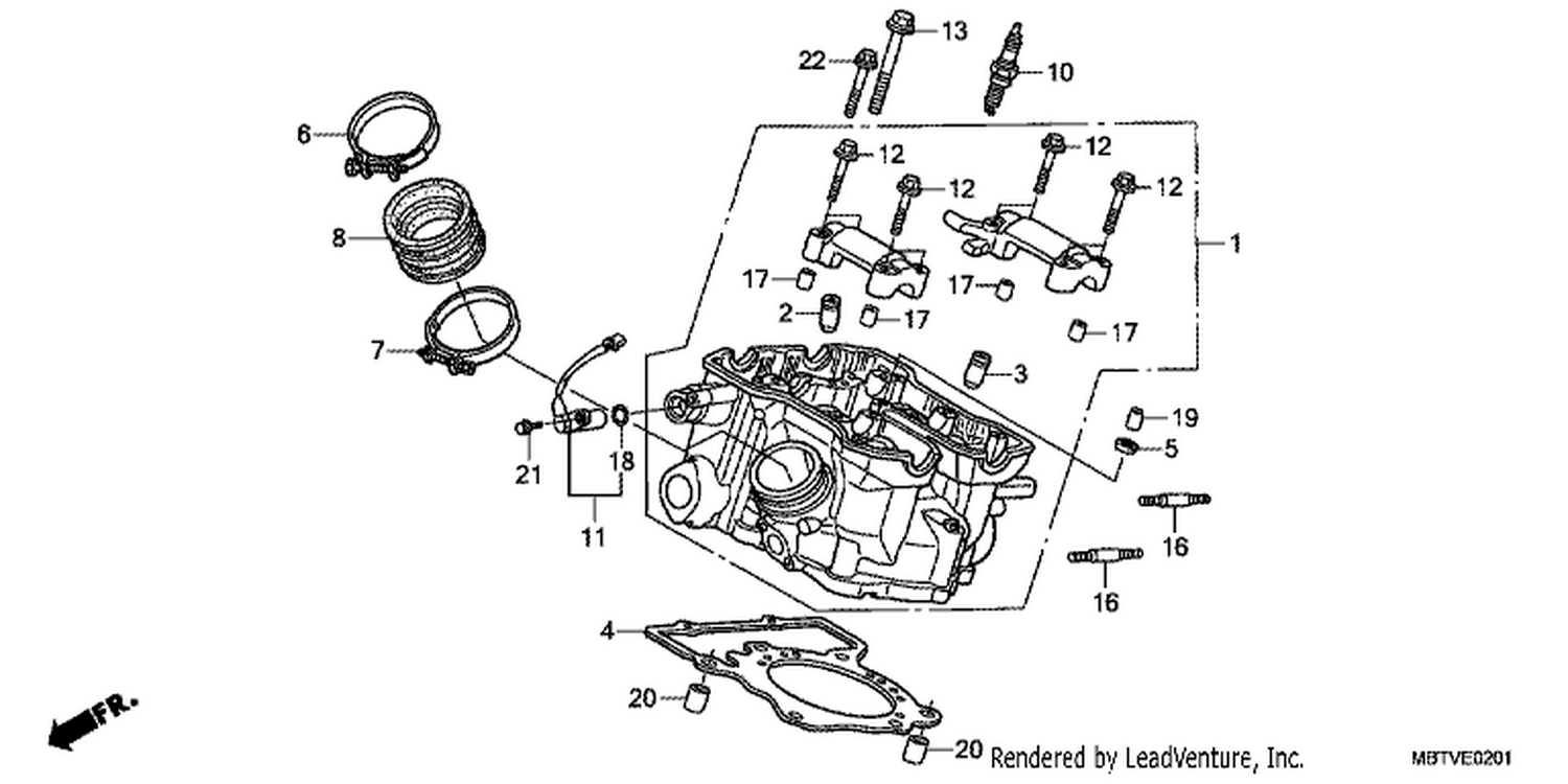  1 REAR CYLINDER HEAD