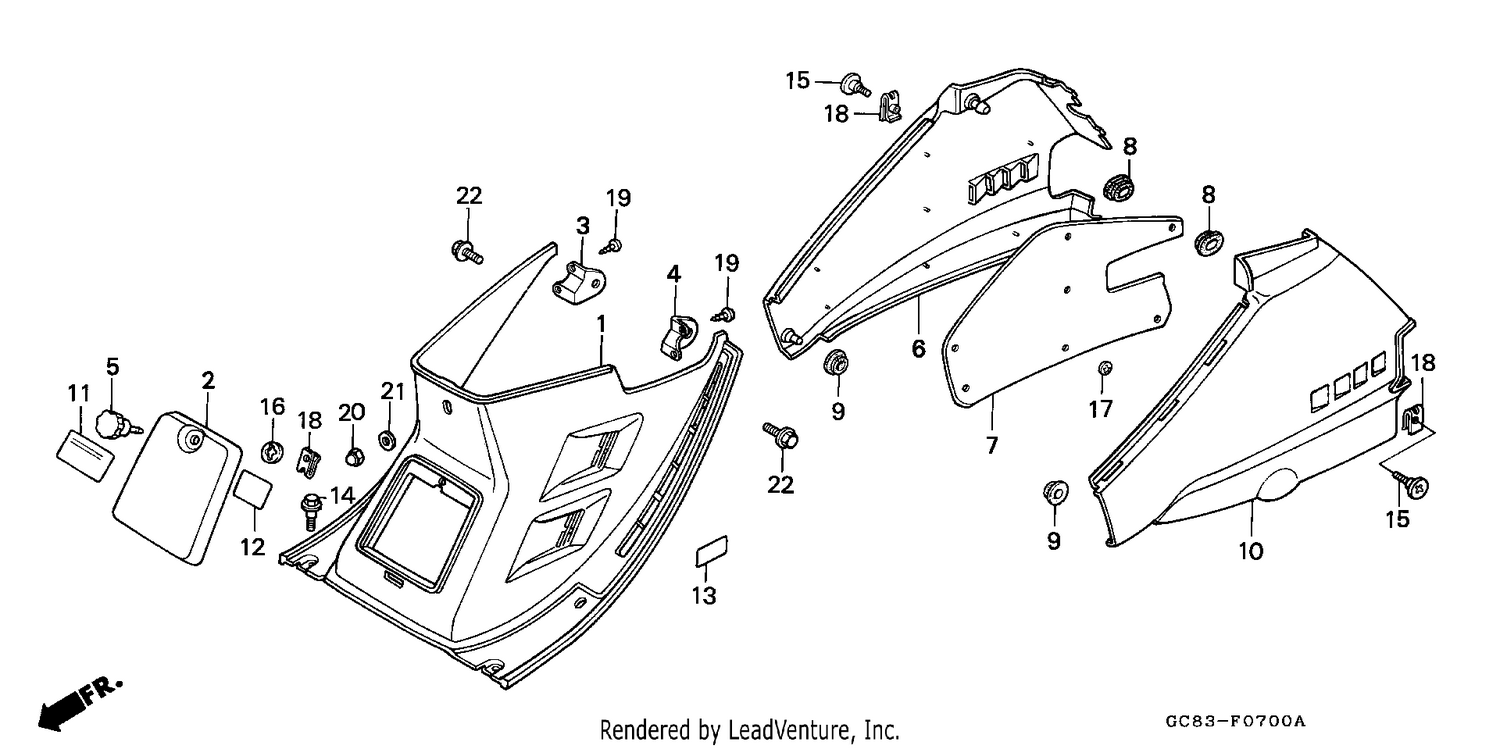 CENTER COVER/BODY COVER