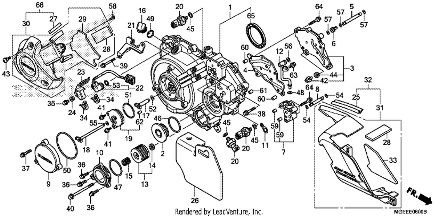  RI GHT CRANKCASE COVER (VFR1200FD)