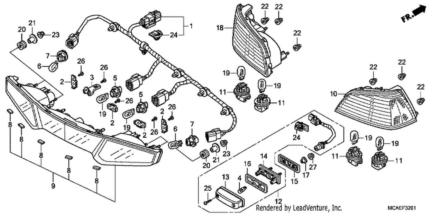  1 REAR COMBI NATI ON LI GHT (GL1800C/ D/ E/ F/ G)