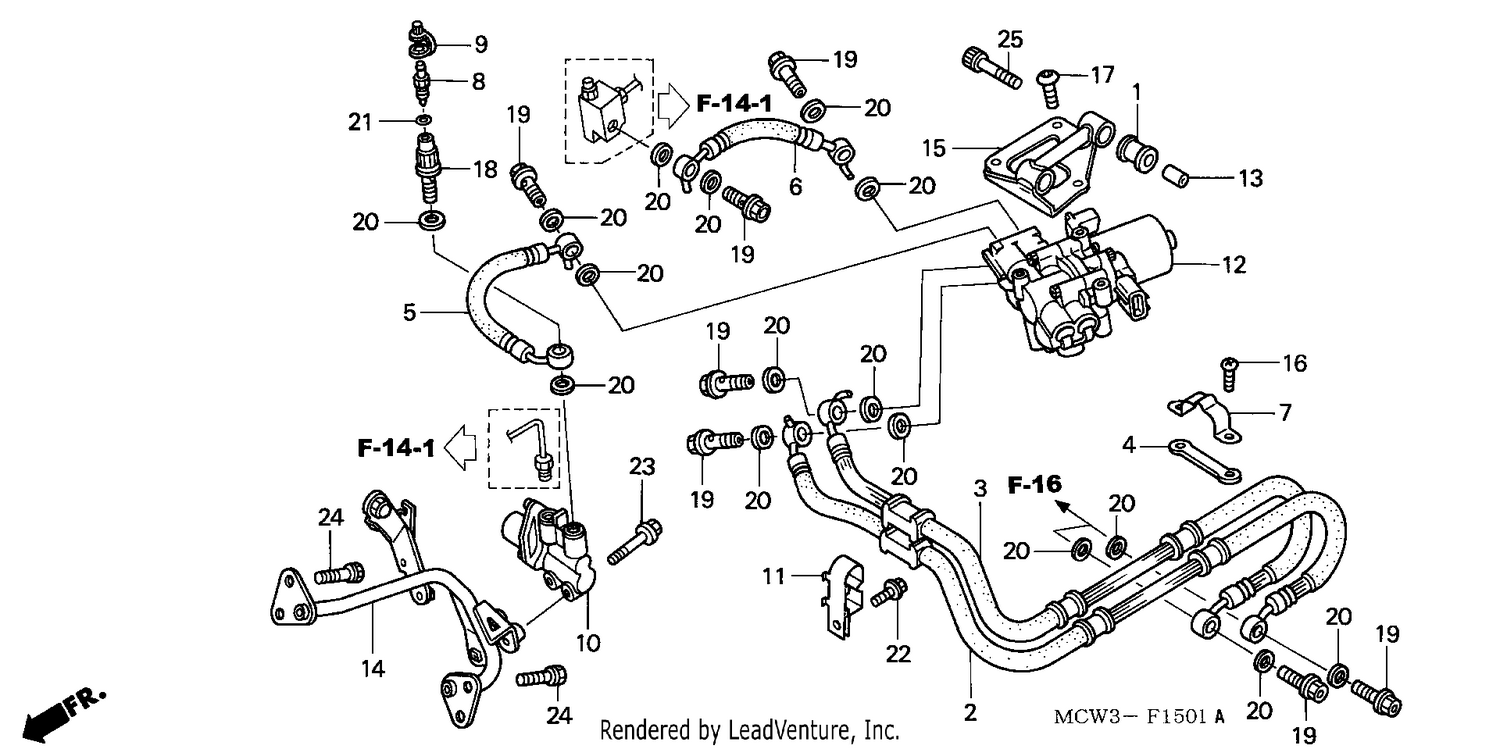 REAR BRAKE HOSE (VFR800A)