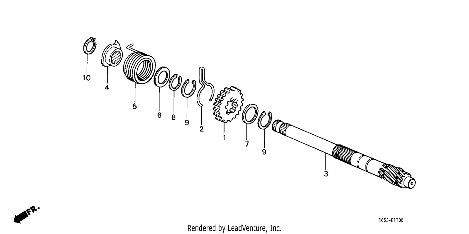 KICK STARTER SPINDLE
