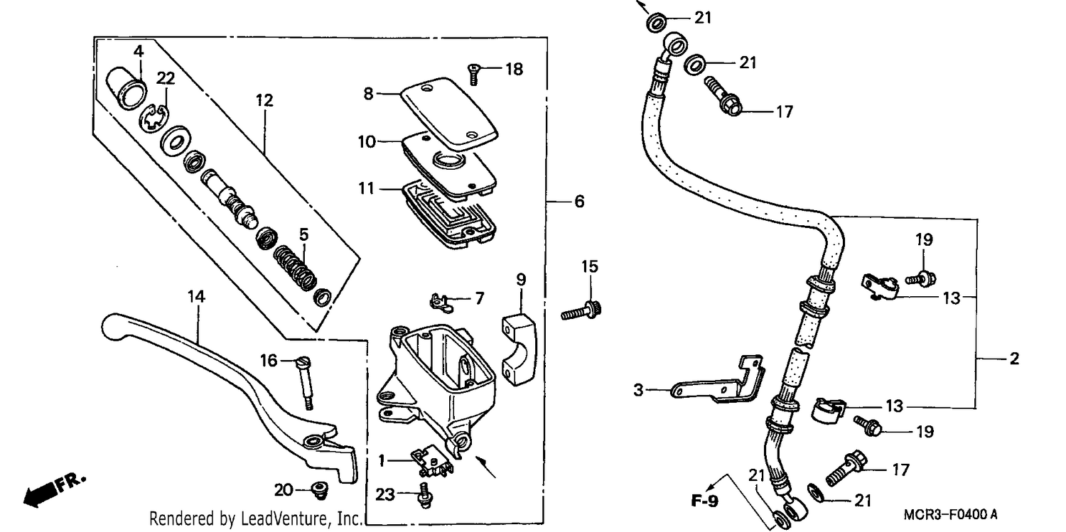FR. BRAKE MASTER CYLINDER