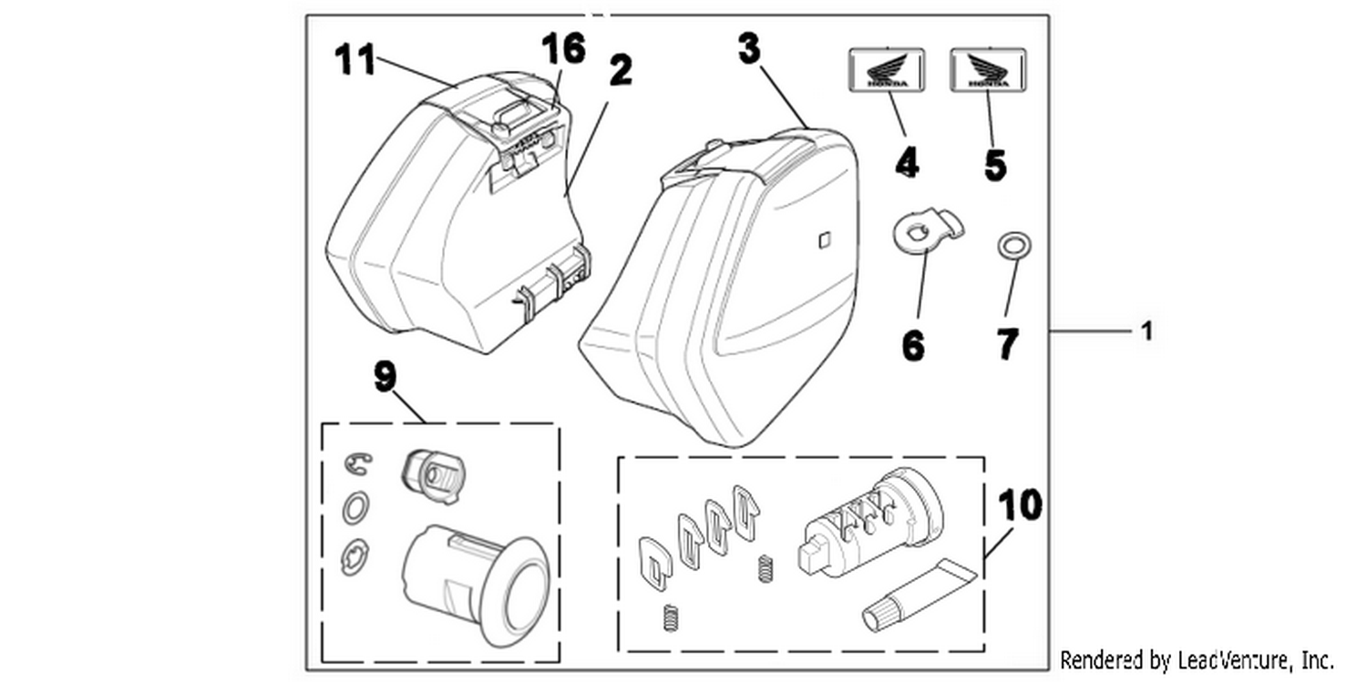  01 KIT, PANNIER 29L ONE KEY