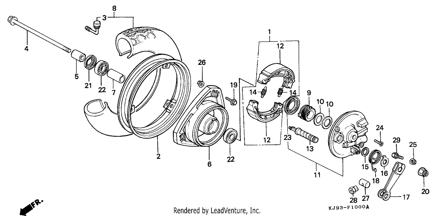 FRONT WHEEL (CH125E/G)