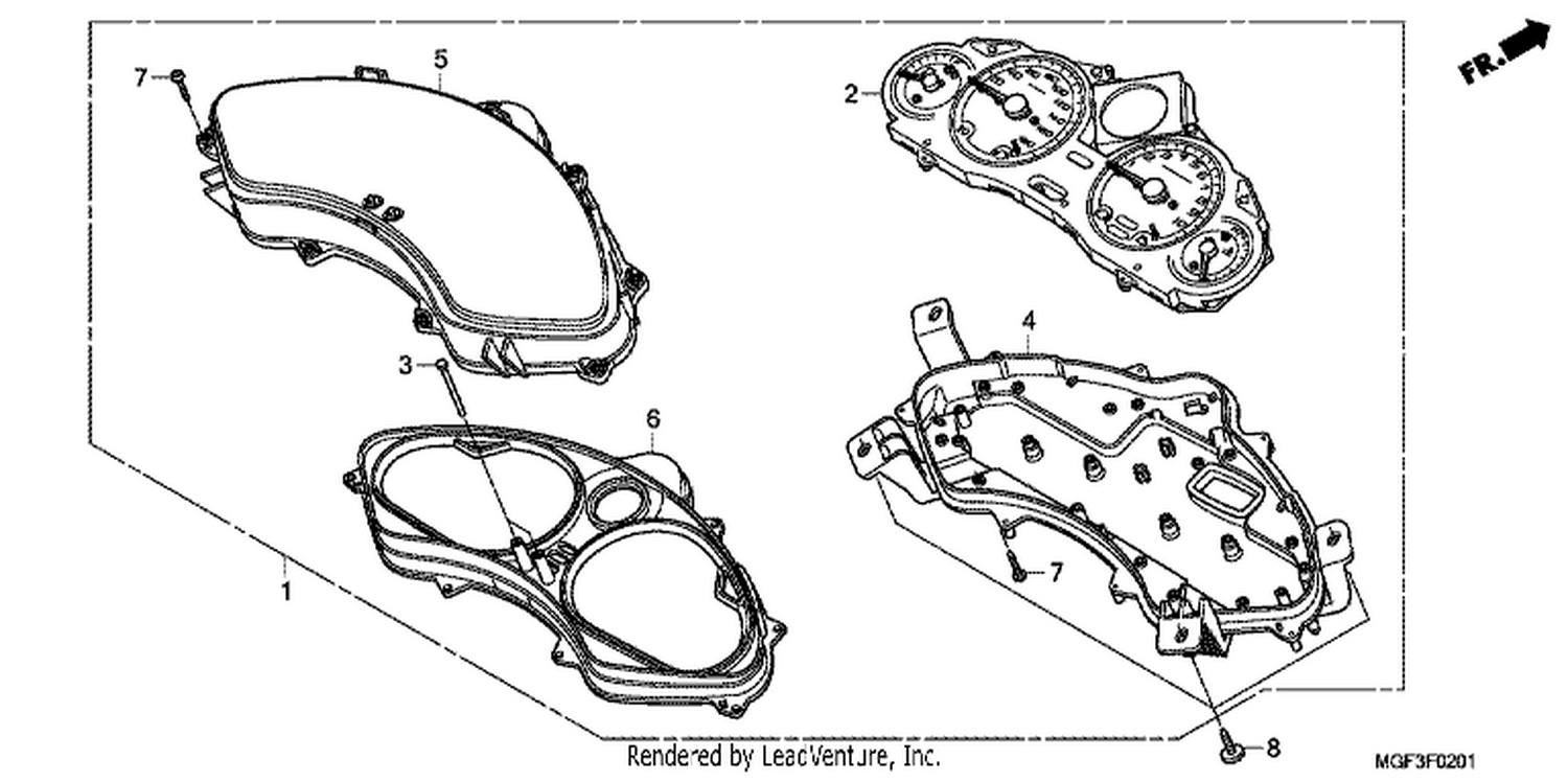  1 SPEEDOMETER (FJS600A9 2KO/ FJS600AB/ DB)