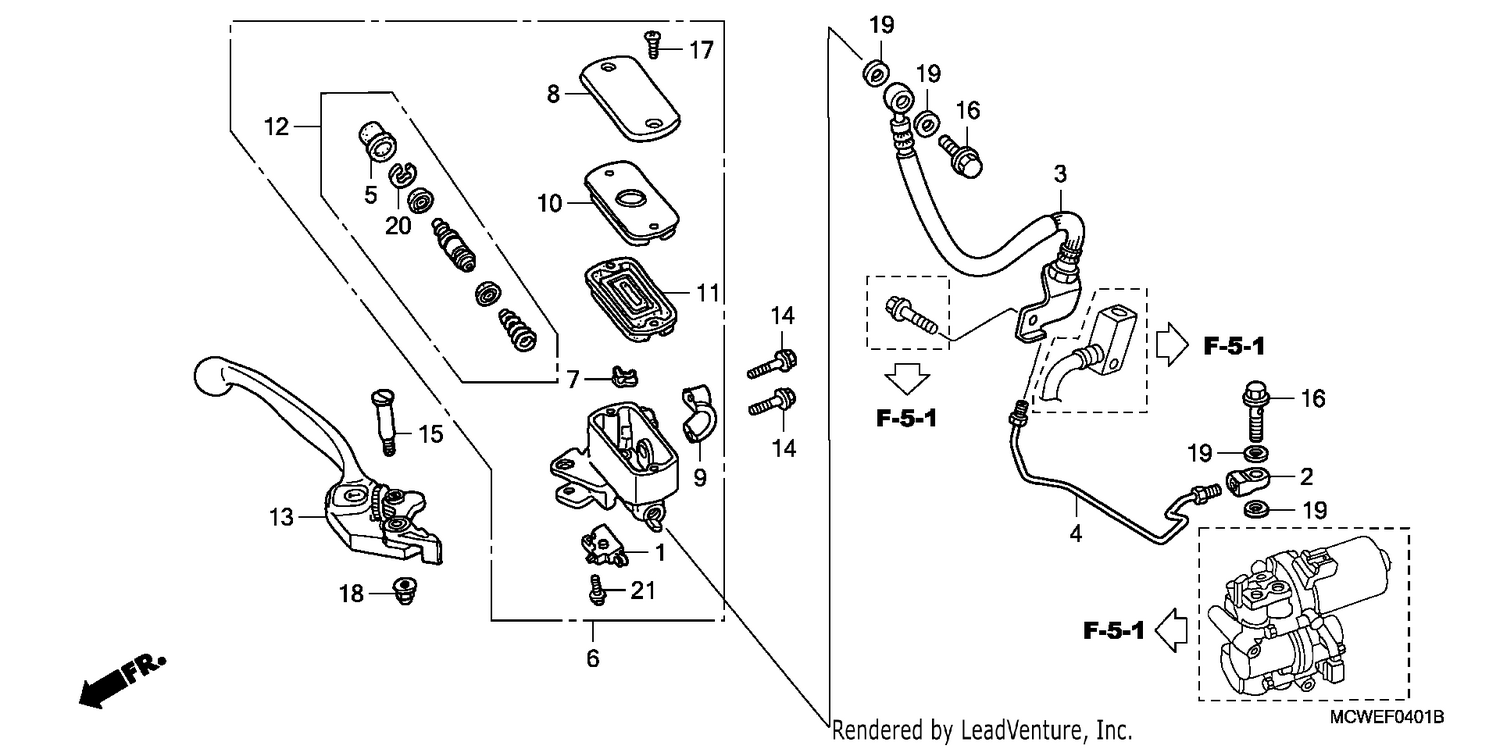 FR. BRAKE MASTER CYLINDER (VFR800A)