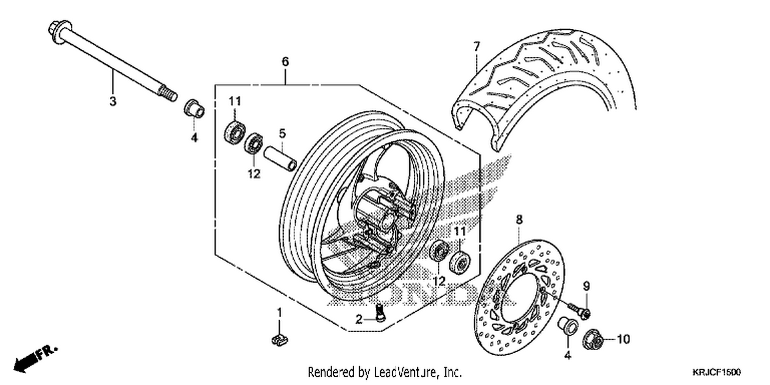  FRONT WHEEL (FES125)