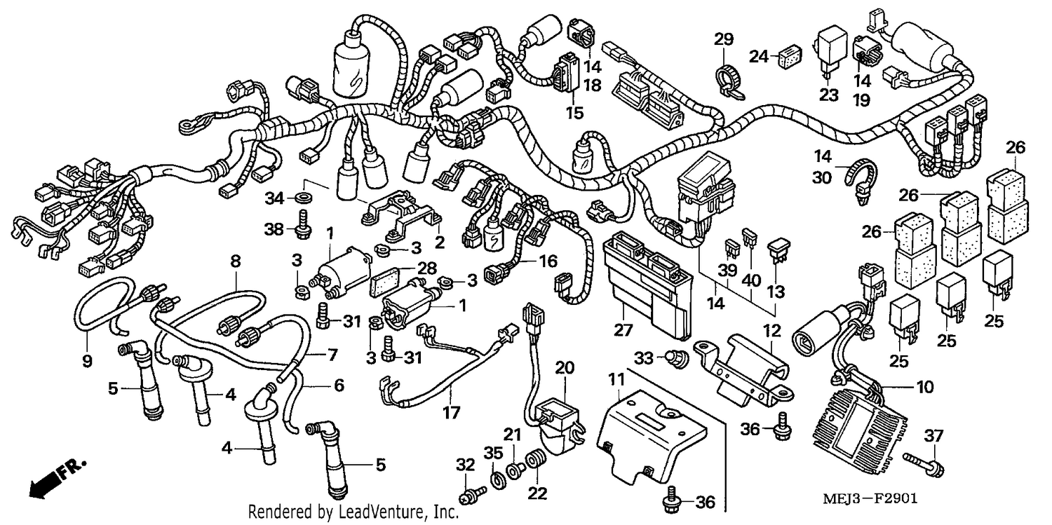 WIRE HARNESS/IGNITION COI L (CB1300/A)