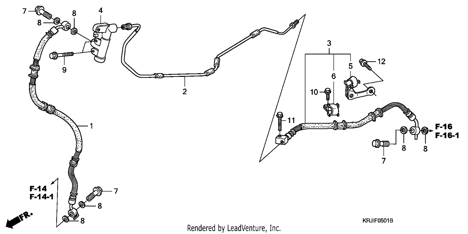 REAR BRAKE PIPE (FES125)(FES150)