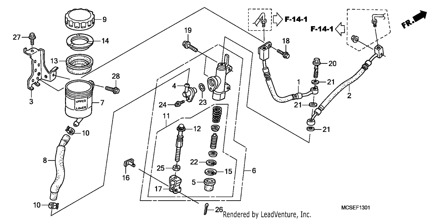 RR. BRAKE MASTER CYLINDER (ST1300A)
