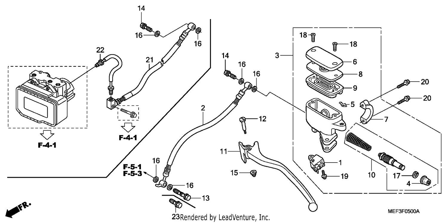 REAR BRAKE MASTER CYLINDER