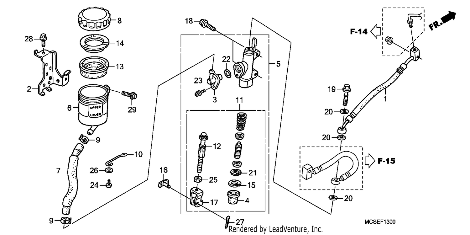 RR. BRAKE MASTER CYLINDER (ST1300)