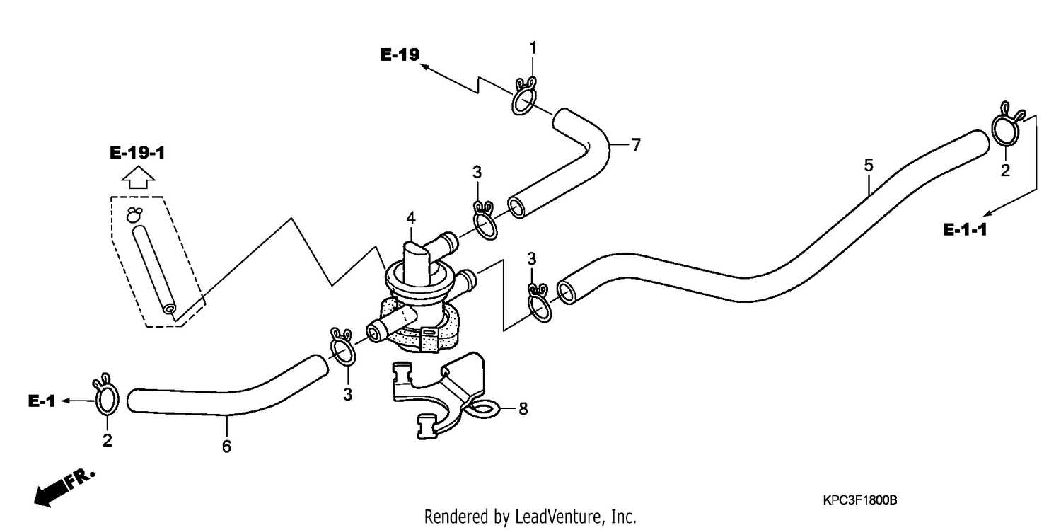 AIR INJECTION CONTROL VALVE (XL125V1/2/3/4/5/6)