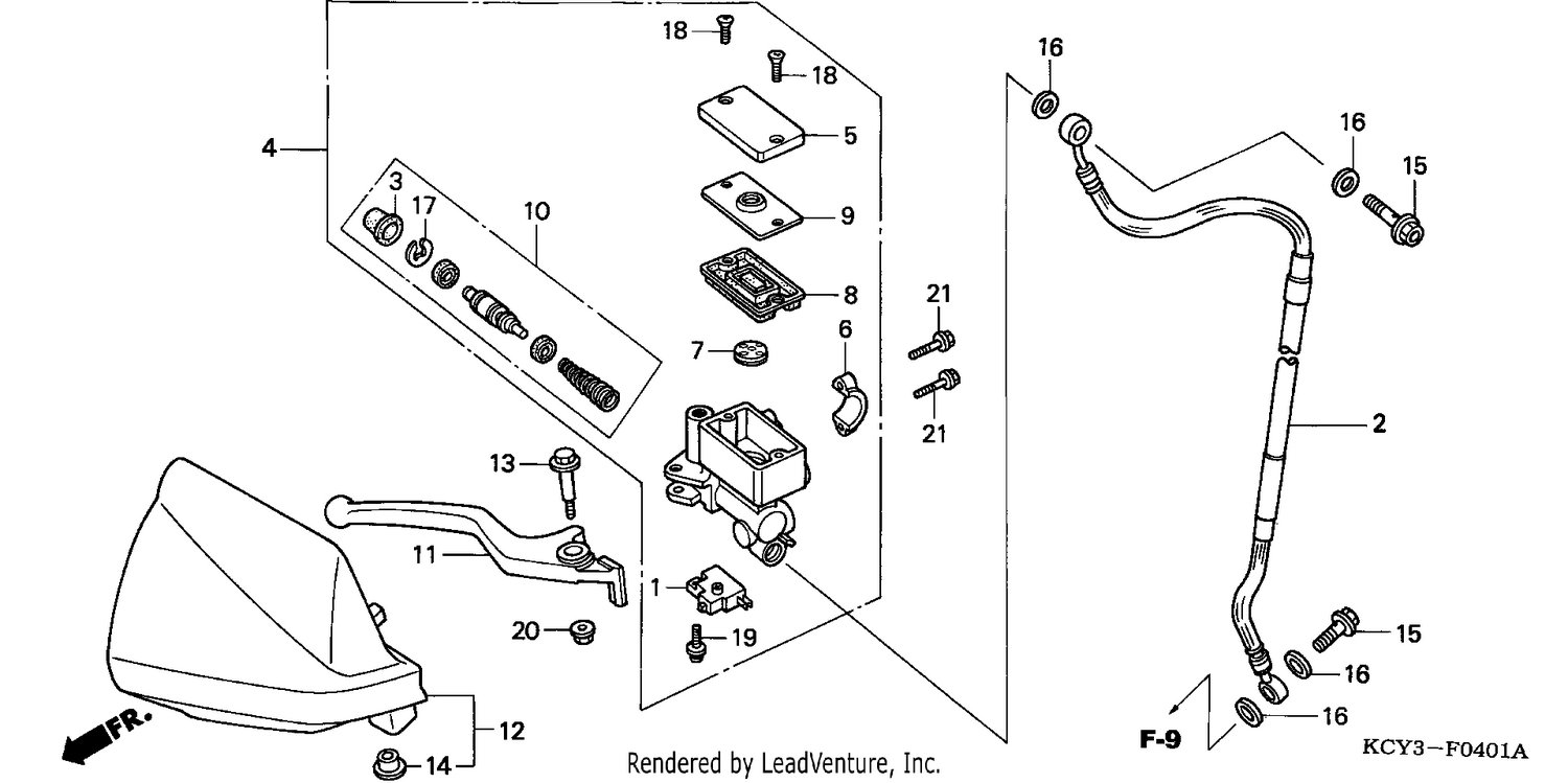 FR. BRAKE MASTER CYLINDER (DK/ED/U)