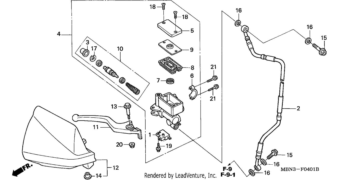 FR. BRAKE MASTER CYLINDER (DK/ED/U)