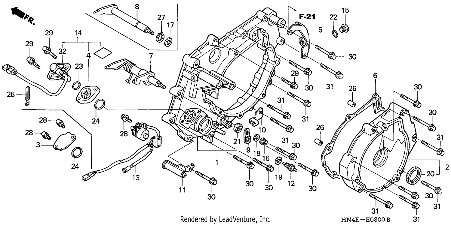 REAR CRANKCASE COVER