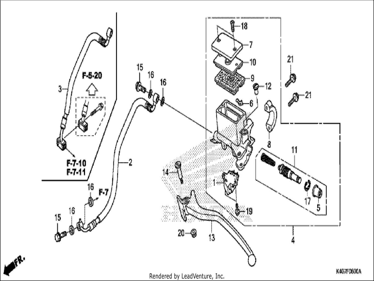  REAR BRAKE MASTER CYLINDER