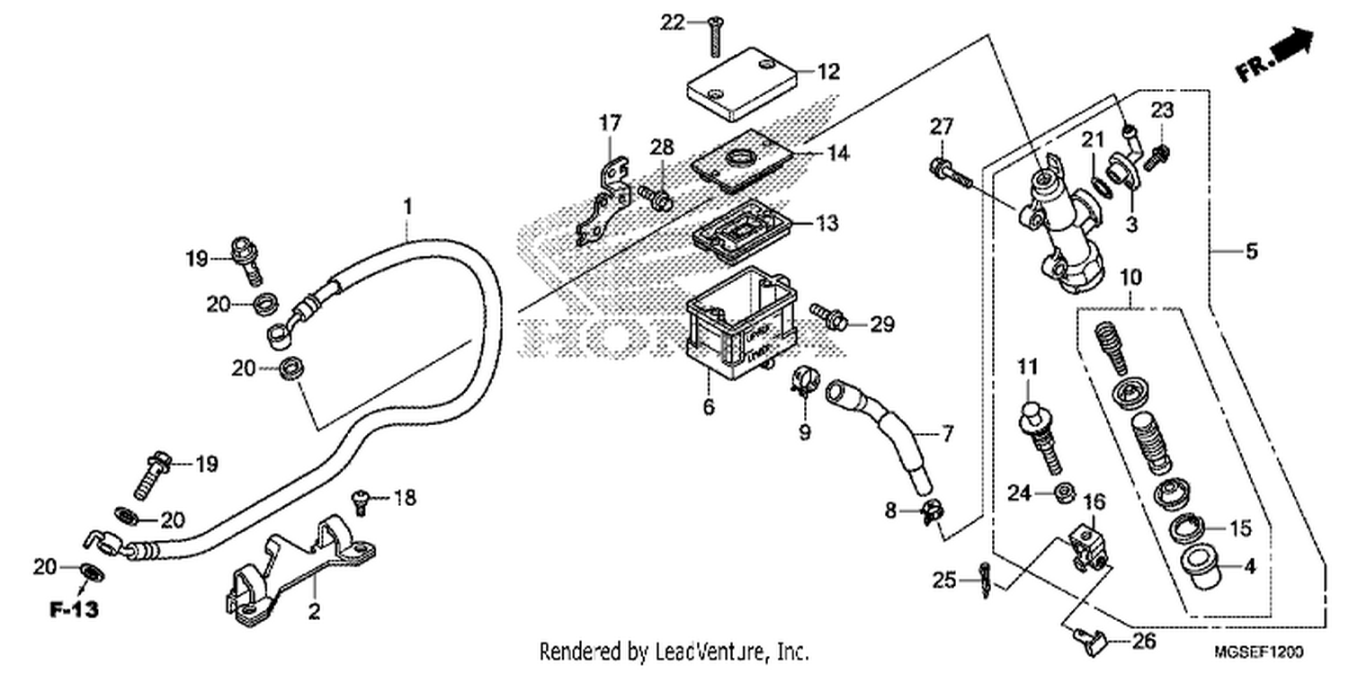  REAR BRAKE MASTER CYLI NDER (NC700S)