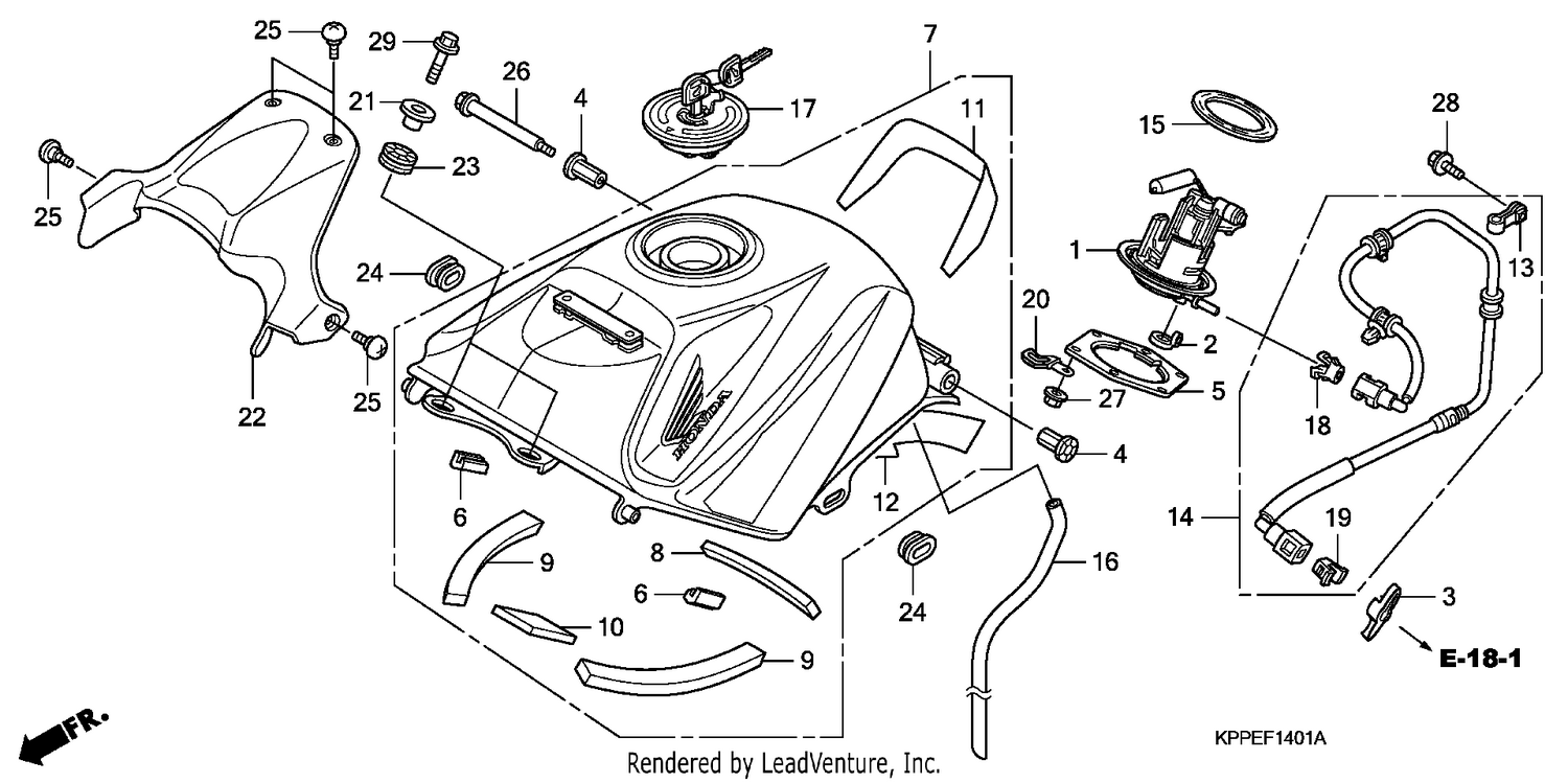 FUEL TANK (CBR125RW7/RW9/RWA)