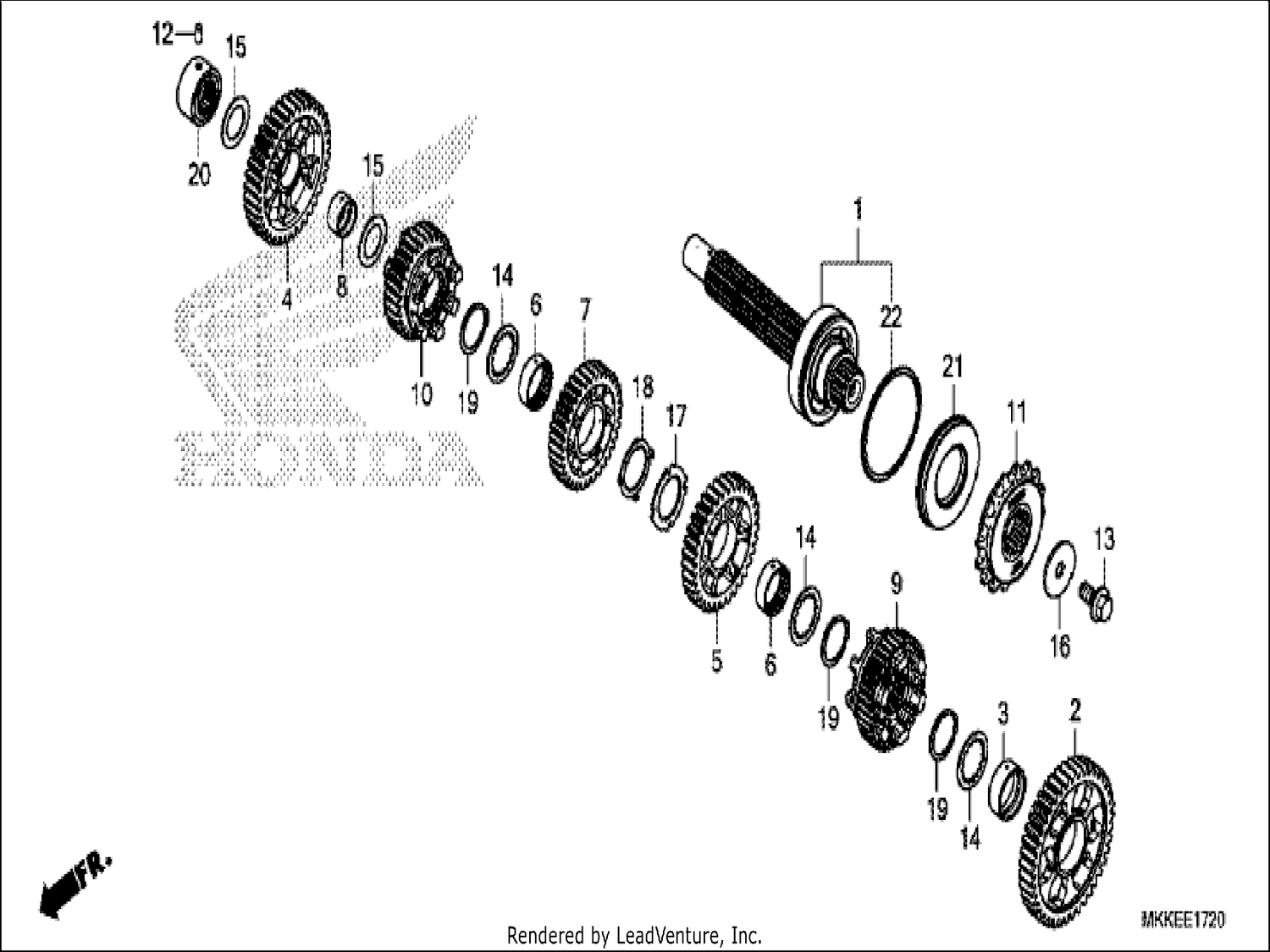  20 TRANSMISSION (COUNTERSHAFT) (CRF1000D/D2/DL/DL2)