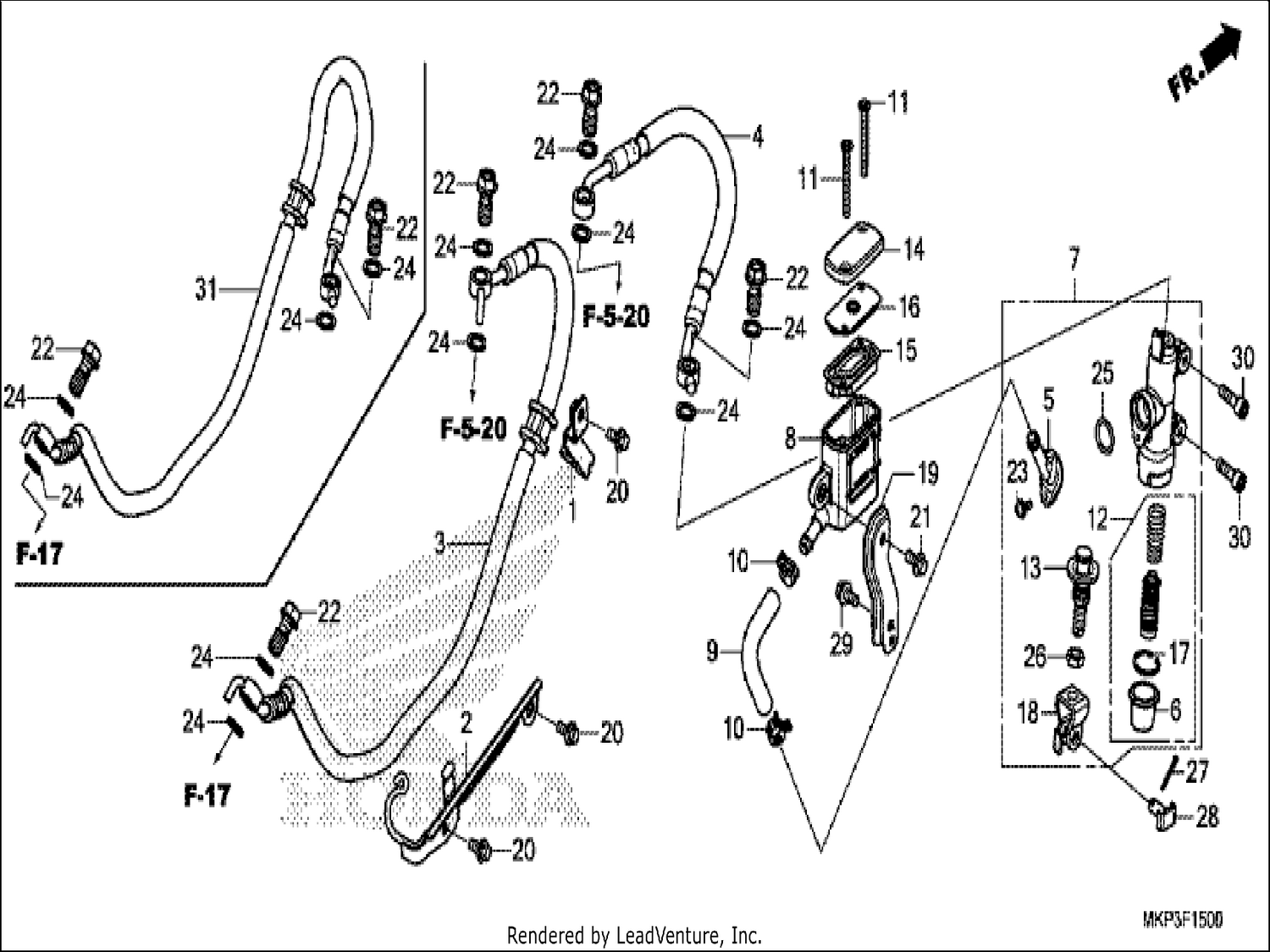  REAR BRAKE MASTER CYLINDER