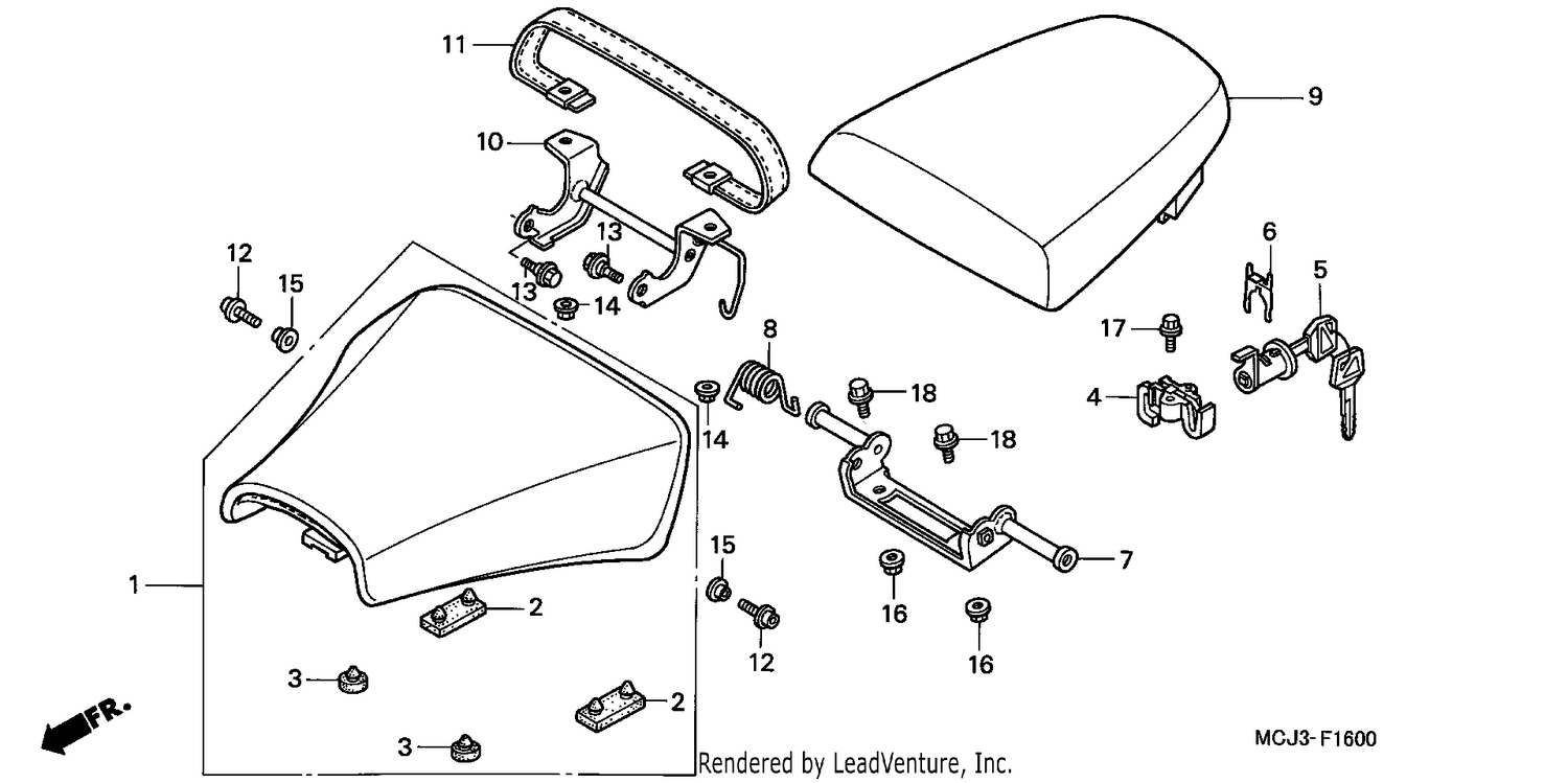 SEAT (CBR900RRY,1/RE1)