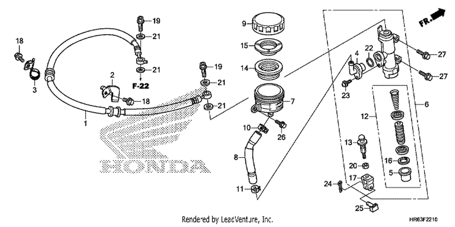  10 REAR BRAKE MASTER CYLINDER