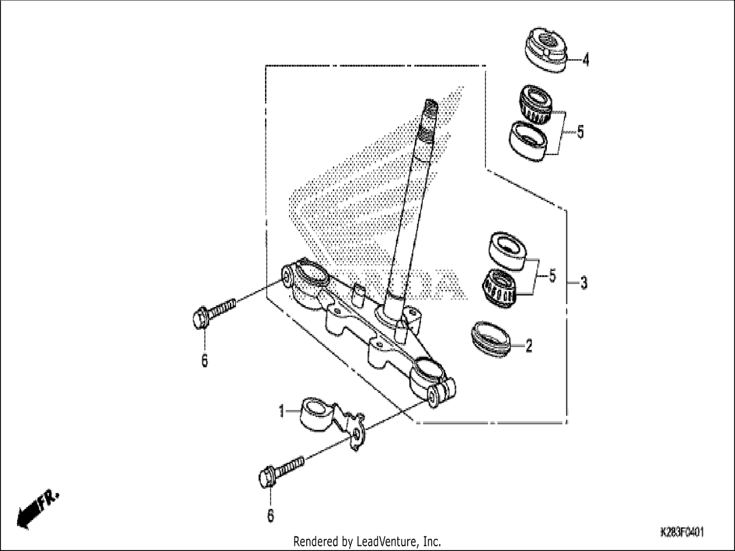 1 STEERING STEM (CRF125F/FB K)