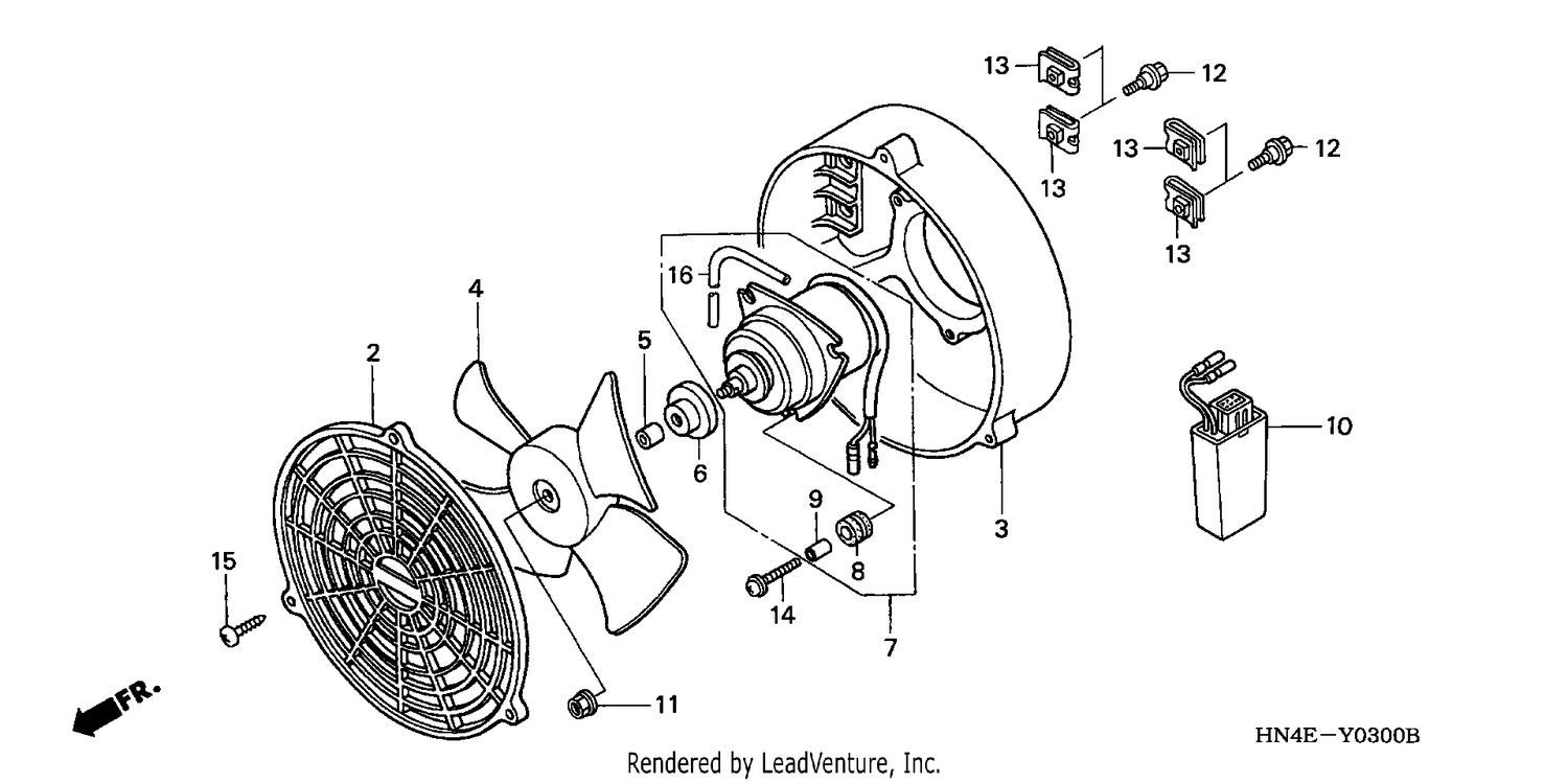COOLING FAN KIT (TRX350TM-A,2A)