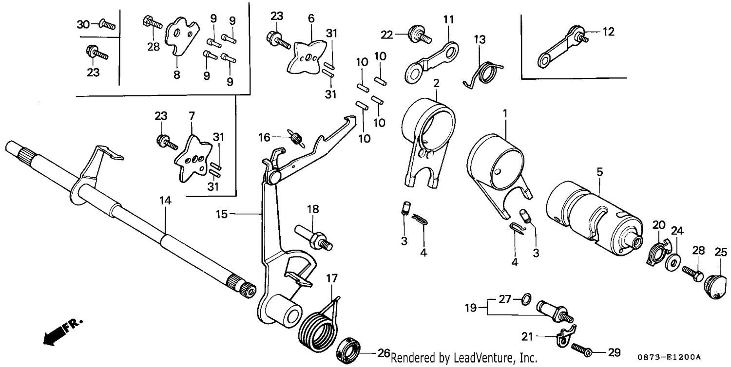 GEARSHIFT DRUM/SHIFT FORK