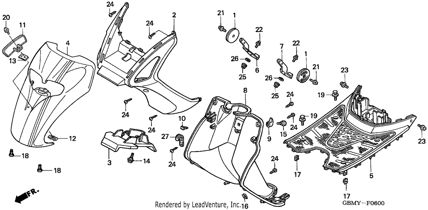 FRONT FENDER/STEP FLOOR