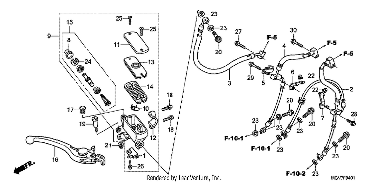  1 FR. BRAKE MASTER CYLINDER (CBR600FA)