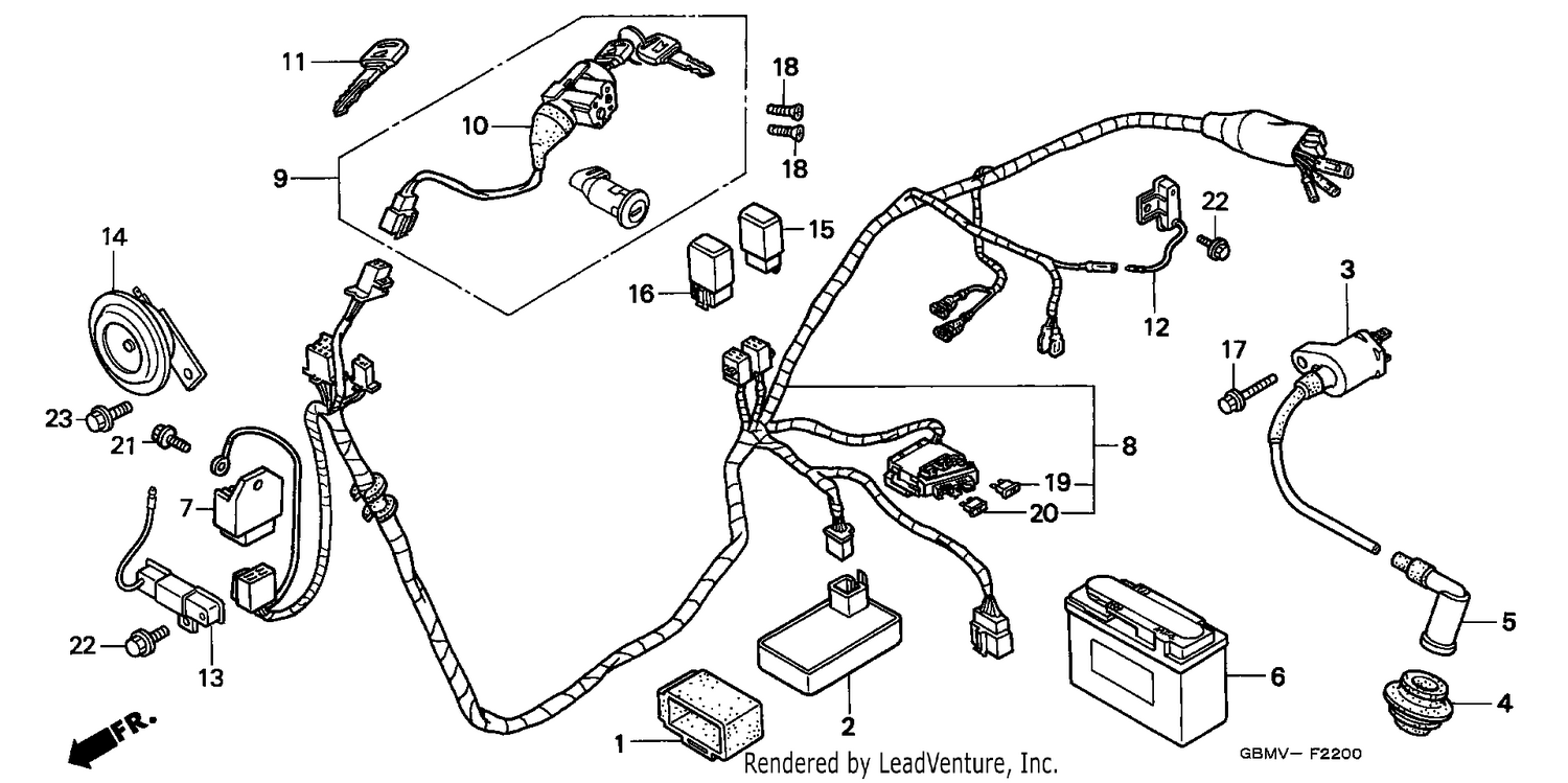 WIRE HARNESS/ IGNITION COIL/BATTERY