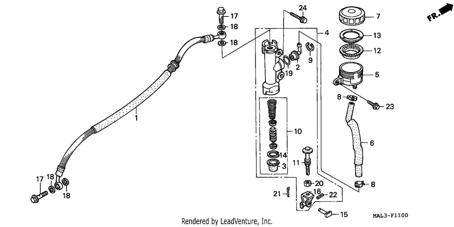 REAR BRAKE MASTER CYLINDER