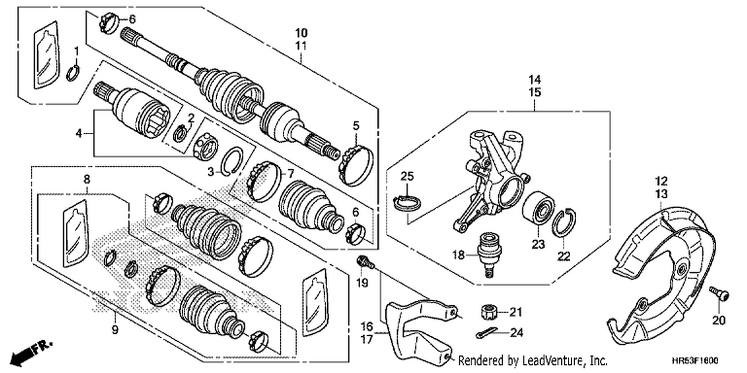  FRONT KNUCKLE/FRONT DRIVESHAFT