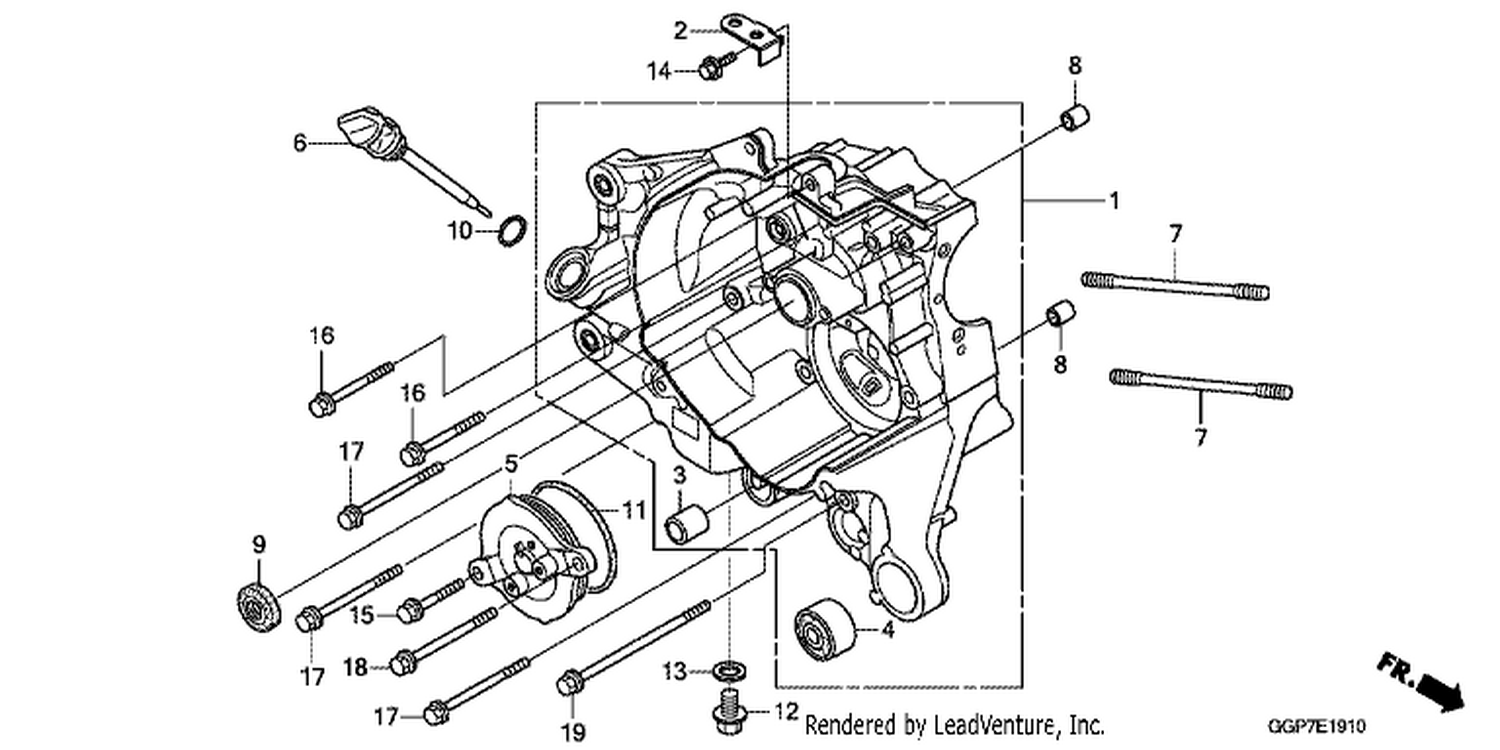  10 RIGHT CRANKCASE